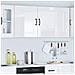 Pensili da cucina 2 pz Kalmar in Legno Multistrato Bianco Lucido - Foto miniatura 3