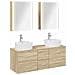 Set di mobili per il bagno 5 pcs Rovere Sonoma - Foto miniatura 1