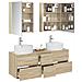Set di mobili per il bagno 5 pcs Rovere Sonoma - Foto miniatura 3