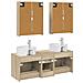 Set di mobili per il bagno 5 pcs Rovere Sonoma - Foto miniatura 8