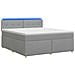 Letto box spring con materasso Grigio Chiaro 140 x 190 cm - Foto miniatura 1
