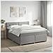 Letto box spring con materasso Grigio Chiaro 140 x 190 cm - Foto miniatura 2