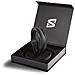 Braccialetto in Pelle Genuina Maschile ""Braid"" 17cm Nero - Foto miniatura 2
