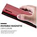 Custodia Compatibile Con Sony Xperia Xz / Xzs In Rosso Mela - Coperchio Protettiva Con Chiusura Magnetica, Funzione Stand E Tasca Per Le Carte - Foto miniatura 8