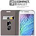 Custodia Compatibile Con Samsung Galaxy J1 2015 In Grigio Nero - Coperchio Protettiva Con Chiusura Magnetica, Funzione Stand E Tasca Per Le Carte - Foto miniatura 6