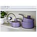 Swps3020purn Retro Batteria Pentole 3 Casseruole 16 18 20cm, Induzione Antiaderente Ceramica Viola - Foto miniatura 2