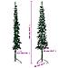 Albero Natale Artificiale Sottile A Metà Supporto Verde 180 Cm - Foto miniatura 8