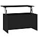 Tavolino Da Salotto Nero 102x55,5x52,5 Cm In Legno Multistrato - Foto miniatura 2