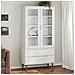 Mobile Vetrina Bianco 90x35x175 Cm In Legno Massello Di Pino - Foto miniatura 1