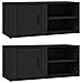 Mobili Porta Tv 2 Pz Nero 80x31,5x36 Cm In Legno Multistrato - Foto miniatura 2