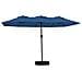 Ombrellone A Doppia Testa Con Led Azzurro 449x245 Cm - Foto miniatura 2