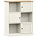 Libreria Vigo 90x35x114,5 Cm In Legno Massello Di Pino Bianco - Foto miniatura 2