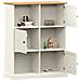 Libreria Vigo 90x35x114,5 Cm In Legno Massello Di Pino Bianco - Foto miniatura 3