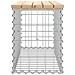 Panca Giardino Design Gabbione 83x31,5x42cm Legno Massello Pino - Foto miniatura 2