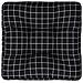 Cuscino Per Pallet Motivo A Quadri Nero 60x60x12 Cm In Tessuto - Foto miniatura 2