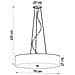 Lampadario Skala 70 Bianco Sl. 0801 - Minimalista Lampadario Bianco 105x70x70 Cm - Foto miniatura 7