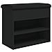Panca Porta Scarpe Nera 62x32x50 Cm In Legno Multistrato - Foto miniatura 2