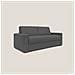 Nixon Divano letto matrimoniale con materasso 20 cm in tessuto impermeabile T03 200 cm (mat. 140x197) antracite - Foto miniatura 1