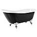 Vasca Da Bagno Freestanding Cayman 170 X 76 Cm Nero /bianco - Foto miniatura 3