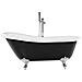Vasca Da Bagno Freestanding Cayman 170 X 76 Cm Nero /bianco - Foto miniatura 5