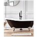 Vasca Da Bagno Freestanding Cayman 170 X 76 Cm Nero /bianco - Foto miniatura 9