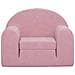 Divano Letto Per Bambini Rosa In Morbido Peluche - Foto miniatura 2