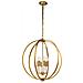 Lampadario Classico Corinne Acciaio Ottone Brunito 6 Luci E14 - Foto miniatura 2