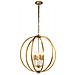 Lampadario Classico Corinne Acciaio Ottone Brunito 6 Luci E14 - Foto miniatura 1