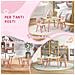 Set Tavolo E Sedie 3 Pezzi Per Bambini 3-8 Anni In Mdf E Legno Di Pino Con Disegni Di Animali, Rosa - Foto miniatura 4