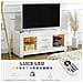 Mobile Porta Tv Da 55"" Con Luci Led A 12 Colori E Telecomando, Legno E Vetro 120x40x50cm, Bianco - Foto miniatura 4