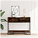 Tavolo Consolle Rovere Fumo 100x35x74,5 Cm In Truciolato - Foto miniatura 3