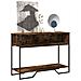 Tavolo Consolle Rovere Fumo 100x35x74,5 Cm In Truciolato - Foto miniatura 1