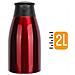 Thermos Ermetico E Antibatterico Con Beccuccio 2l, Rosso / Nero - Foto miniatura 3