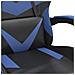 Sedia da Gaming Girevole con Poggiapiedi Nero e Blu Similpelle - Foto miniatura 9