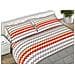 Completo Lenzuola Letto 100% Cotone Made Italy Disegno Trek Cn Matrimoniale Arancio - Foto miniatura 1