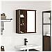 Pensile da Bagno con Specchio Rovere Marrone 50x21x60 cm - Foto miniatura 1