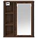 Pensile da Bagno con Specchio Rovere Marrone 50x21x60 cm - Foto miniatura 4