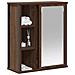 Pensile da Bagno con Specchio Rovere Marrone 50x21x60 cm - Foto miniatura 8