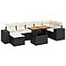 Set Divani Da Giardino 5 Pz Con Cuscini Nero Polyrattan Acacia - Foto miniatura 2