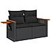 Set Divani da Giardino 9 pz con Cuscini Nero in Polyrattan - Foto miniatura 3