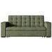 Noho Divano Letto A 3 Posti In Velluto A Coste Verde - Foto miniatura 5