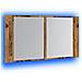 Mobile Specchio LED Legno Antico 90x12x45 cm Legno Multistrato - Foto miniatura 3