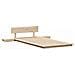 Struttura del letto Marrone 100 x 200 cm legno - Foto miniatura 1