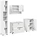 Set di mobili per il bagno 4 pcs Bianco 30 x 35 x 192 cm - Foto miniatura 1