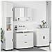 Set di mobili per il bagno 4 pcs Bianco 30 x 35 x 192 cm - Foto miniatura 2