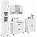 Set di mobili per il bagno 4 pcs Bianco 30 x 35 x 192 cm - Foto miniatura 3