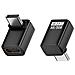 Adattatore Usb-c Femmina A Maschio Ad Angolo Retto 240w 80gbps (confezione Da 2) Black - Foto miniatura 1