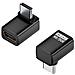 Adattatore Usb-c Femmina A Maschio Ad Angolo Retto 240w 80gbps (confezione Da 2) Black - Foto miniatura 2