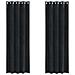 Tende con tende 2 pcs Nero 140 x 245 cm Velluto - Foto miniatura 1