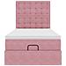 Struttura Letto Pouf con Materassi Rosa 80x200 cm Velluto - Foto miniatura 7
